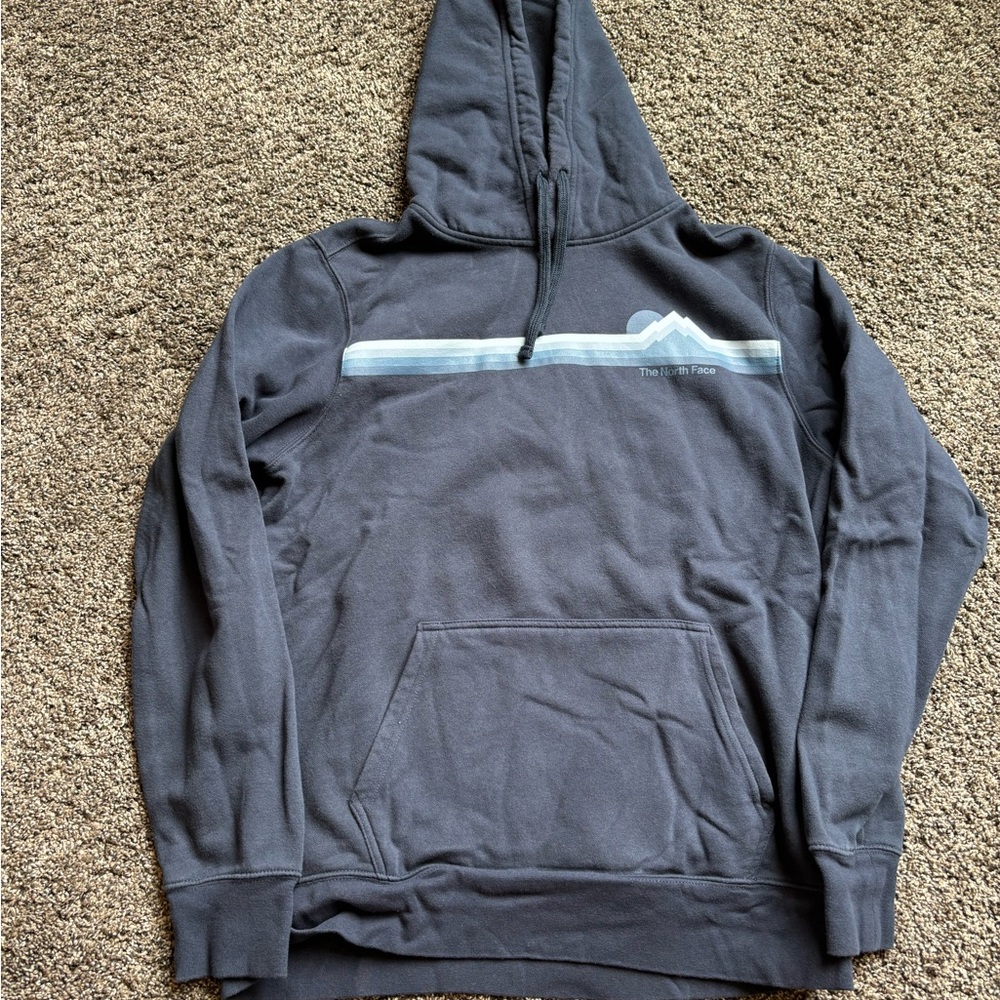 North face hoodie sweatshirt.  Large.   Blue.